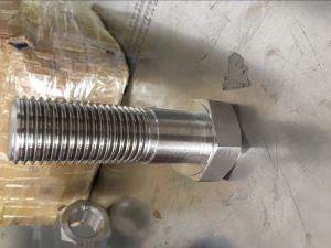 Størrelse  1 / 4-4 Inch N {{2}} W.Nr. 2. 4600  Hastelloy B-3 partielt gevind Hexbolt pr. ASME B {{ 6}}. 2. 1  Standard